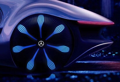 Close-up of Mercedes-Benz VISION AVTR tire
