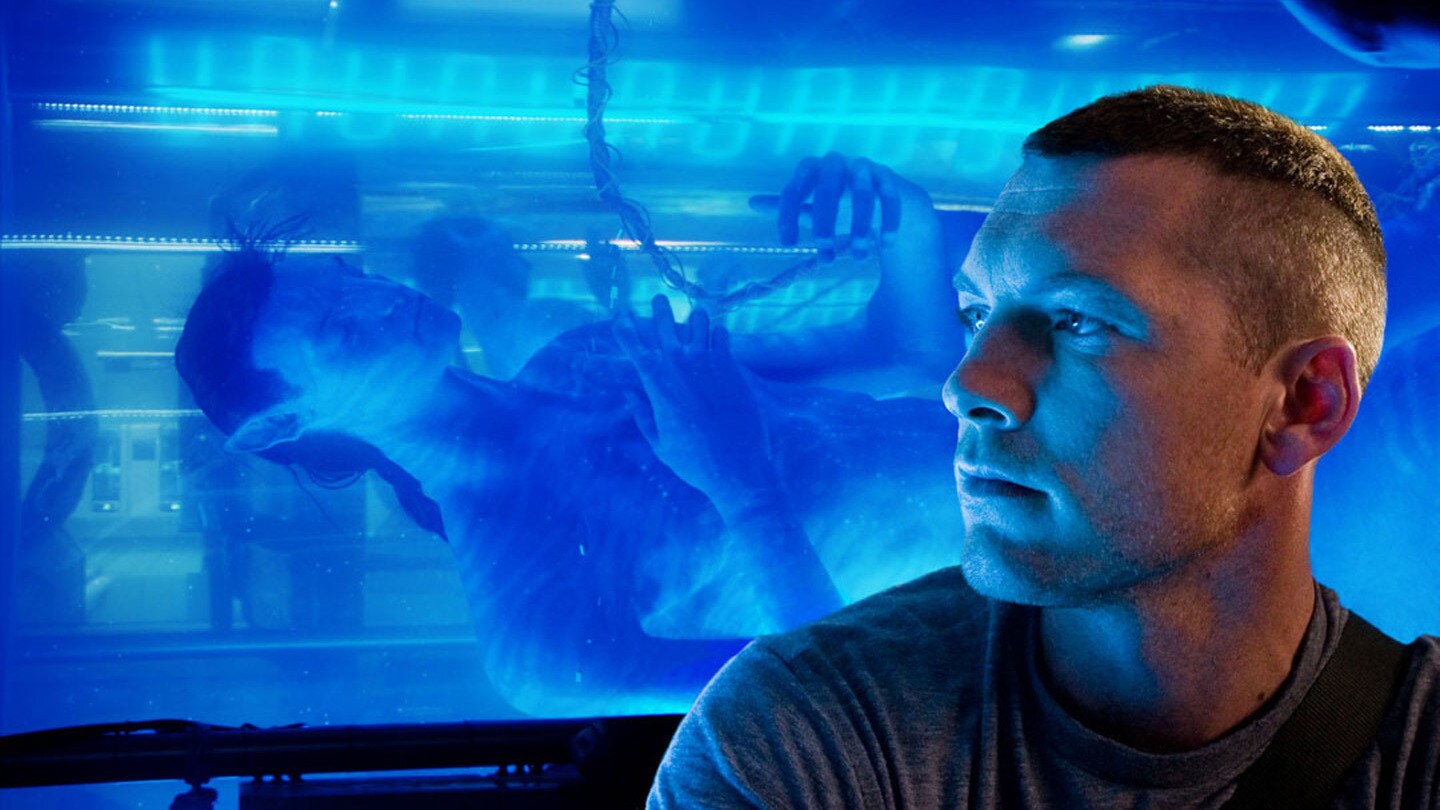 Jake Sully played by Sam Worthington and his avatar